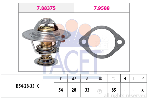 FACET Thermostat, Kühlmittel 7.8837