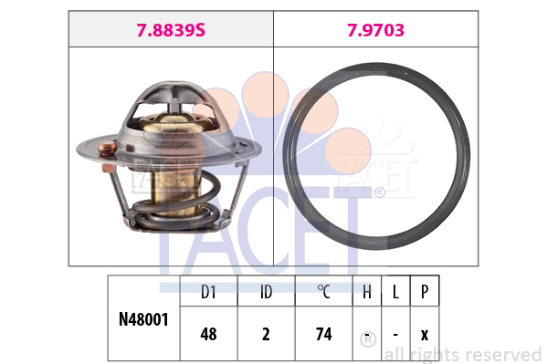 FACET Thermostat, Kühlmittel 7.8840