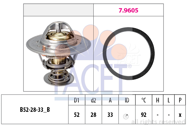 FACET Thermostat, Kühlmittel 7.8928