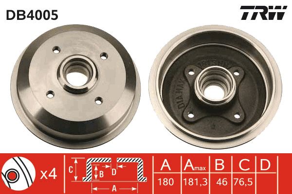 TRW Bremstrommel DB4005