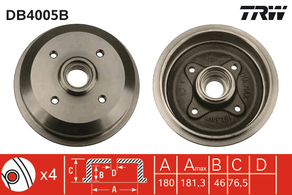 TRW Bremstrommel DB4005B