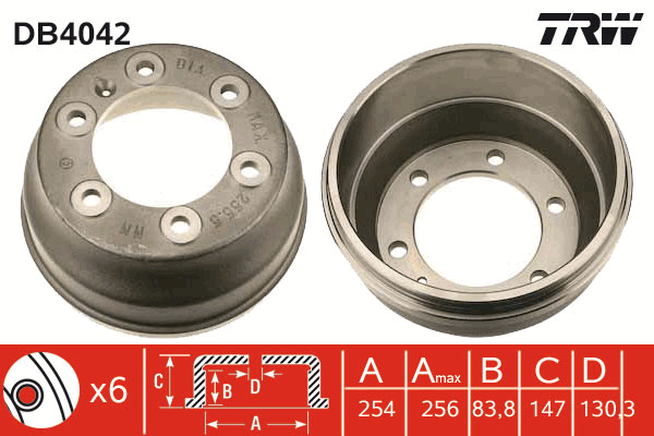 TRW Bremstrommel DB4042