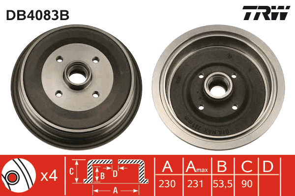 TRW Bremstrommel DB4083B