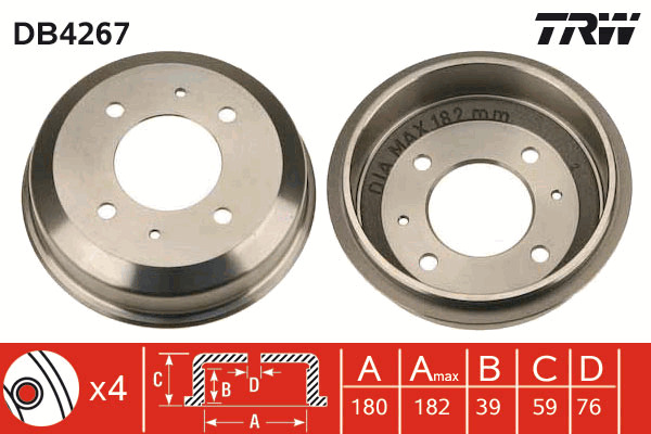 TRW Bremstrommel DB4267