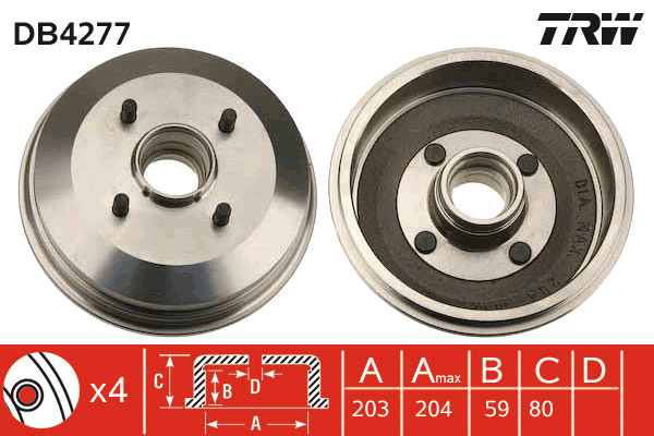 TRW Bremstrommel DB4277