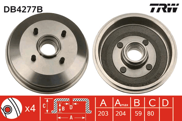 TRW Bremstrommel DB4277B