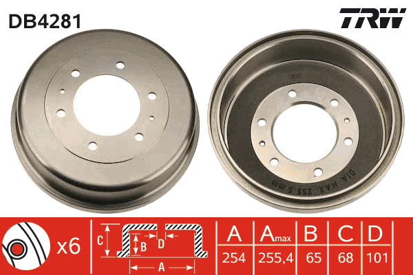 TRW Bremstrommel DB4281