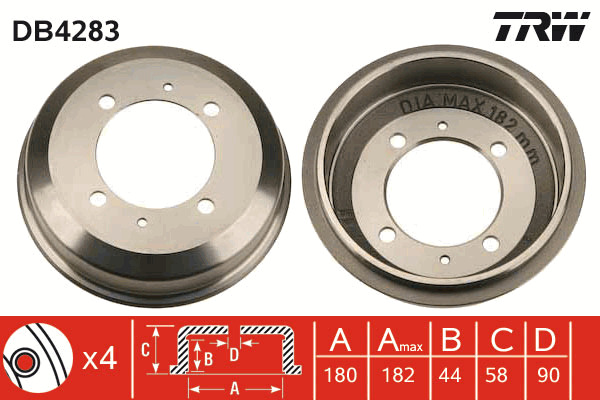 TRW Bremstrommel DB4283
