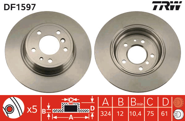 TRW Bremsscheibe DF1597
