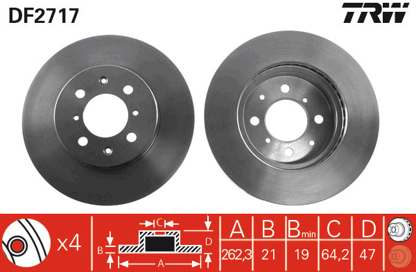 TRW Bremsscheibe DF2717