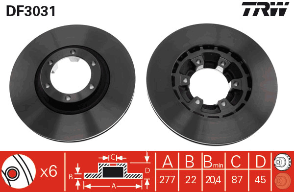 TRW Bremsscheibe DF3031