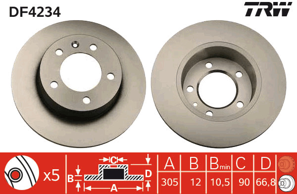 TRW Bremsscheibe DF4234