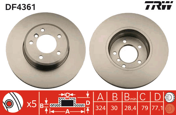 TRW Bremsscheibe DF4361