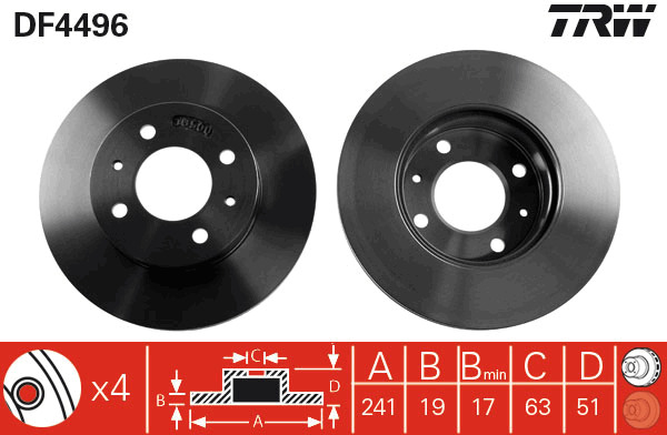 TRW Bremsscheibe DF4496