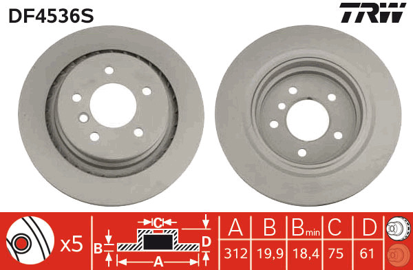 TRW Bremsscheibe DF4536S