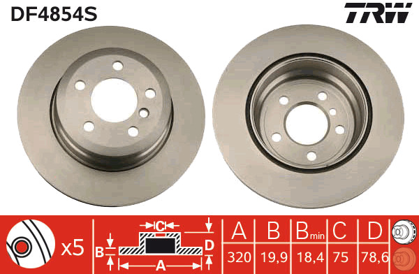 TRW Bremsscheibe DF4854S