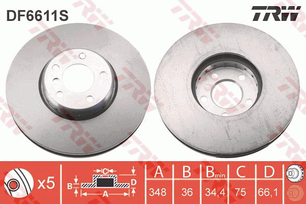 TRW Bremsscheibe DF6611S