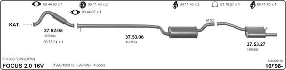 IMASAF Abgasanlage 525000168