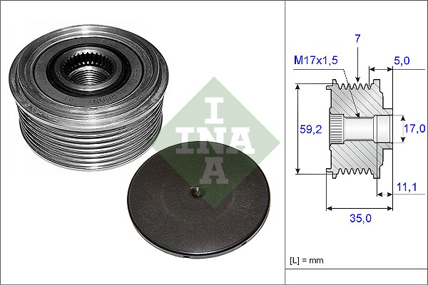 INA Generatorfreilauf 535 0087 10