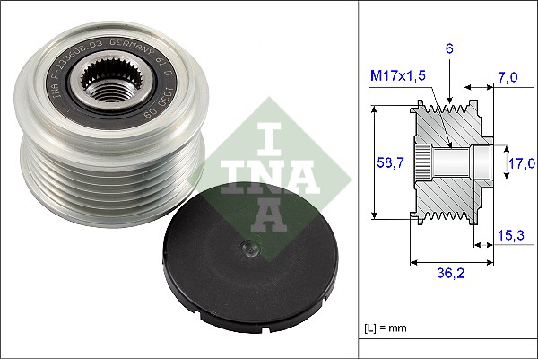 INA Generatorfreilauf 535 0098 10