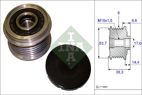 INA Generatorfreilauf 535 0203 10