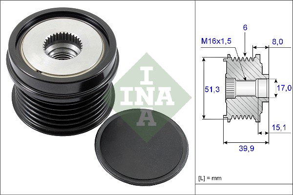 INA Generatorfreilauf 535 0252 10
