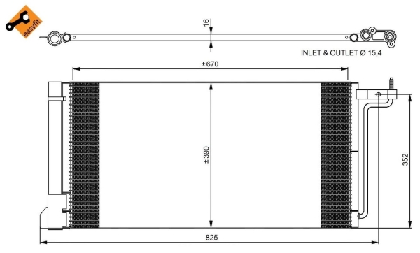 NRF Kondensator, Klimaanlage 350051