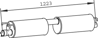 DINEX Mittelschalldämpfer 32332