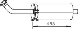 DINEX Mittelschalldämpfer 36303