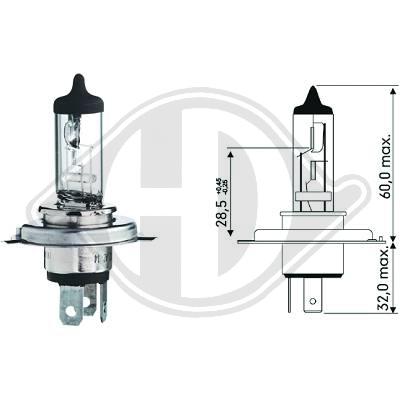 DIEDERICHS Glühlampe, Hauptscheinwerfer LID10009