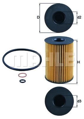 MAHLE Ölfilter OX 353/7D