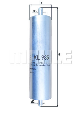 MAHLE Kraftstofffilter KL 985