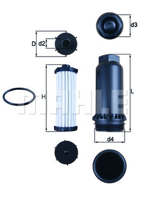 MAHLE Hydraulikfilter, Automatikgetriebe HX 151KIT