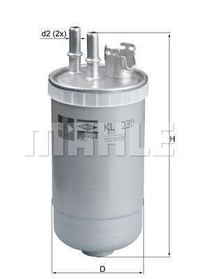 MAHLE Kraftstofffilter KL 230