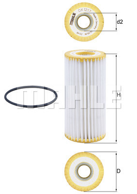 MAHLE Ölfilter OX 1217D