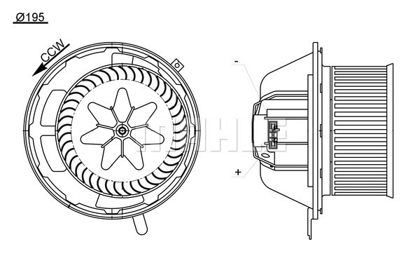 MAHLE Innenraumgebläse AB 194 000S