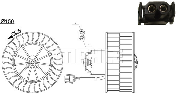 MAHLE Innenraumgebläse AB 44 000S
