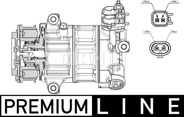 MAHLE Kompressor, Klimaanlage ACP 654 000P