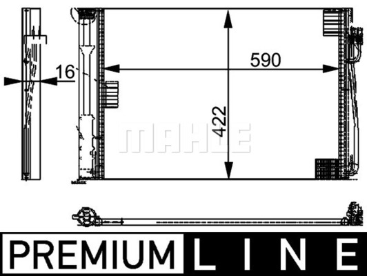 MAHLE Kondensator, Klimaanlage AC 344 000P
