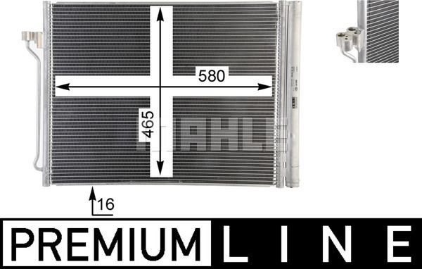 MAHLE Kondensator, Klimaanlage AC 463 000P