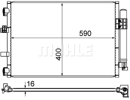 MAHLE Kondensator, Klimaanlage AC 861 000S