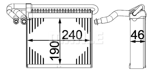 MAHLE Verdampfer, Klimaanlage AE 70 000P