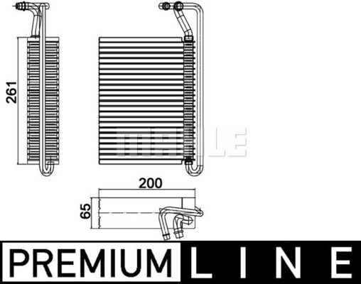 MAHLE Verdampfer, Klimaanlage AE 84 000P