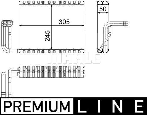 MAHLE Verdampfer, Klimaanlage AE 88 000P