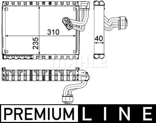 MAHLE Verdampfer, Klimaanlage AE 89 000P