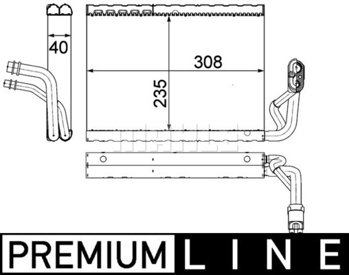 MAHLE Verdampfer, Klimaanlage AE 91 000P