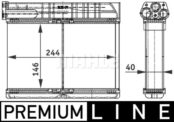 MAHLE Wärmetauscher, Innenraumheizung AH 108 000P