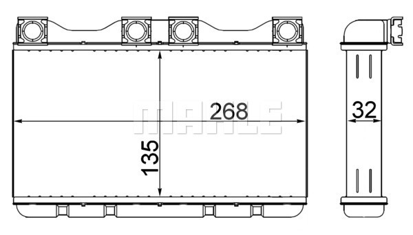 MAHLE Wärmetauscher, Innenraumheizung AH 136 000S