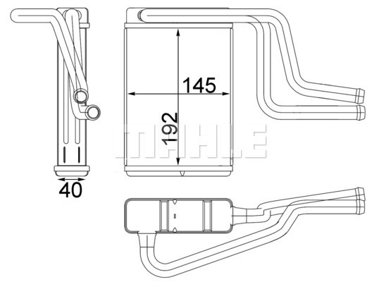 MAHLE Wärmetauscher, Innenraumheizung AH 146 000S