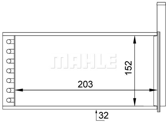 MAHLE Wärmetauscher, Innenraumheizung AH 151 000S